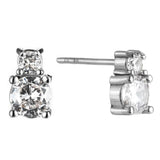 By Jolima Double Chrystal korvakorut - hopea - korukivi - naisten korut - juhlakorut - IHANA Store - lifestylemyymälä