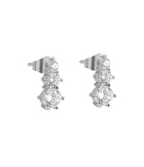 Triple chrystal korvakorut - hopea - naisten korut - asusteet