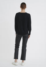 inwear lukka cashmere neule - musta - neulepaidat - neulepusero - yläosat - vaatteet