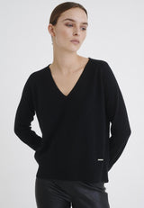 inwear lukka cashmere neule - musta - neulepaidat - neulepusero - yläosat - vaatteet