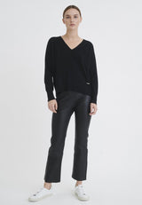 inwear lukka cashmere neule - musta - neulepaidat - neulepusero - yläosat - vaatteet