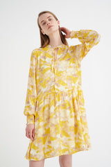 InWear Martha mekko - keltainen - kuvioitu - lyhyet mekot