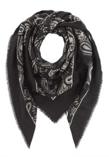 Lasessor Lexie villahuivi - musta kuvioitu - villahuivi - asusteet - muoti - lifestyle - IHANA Store