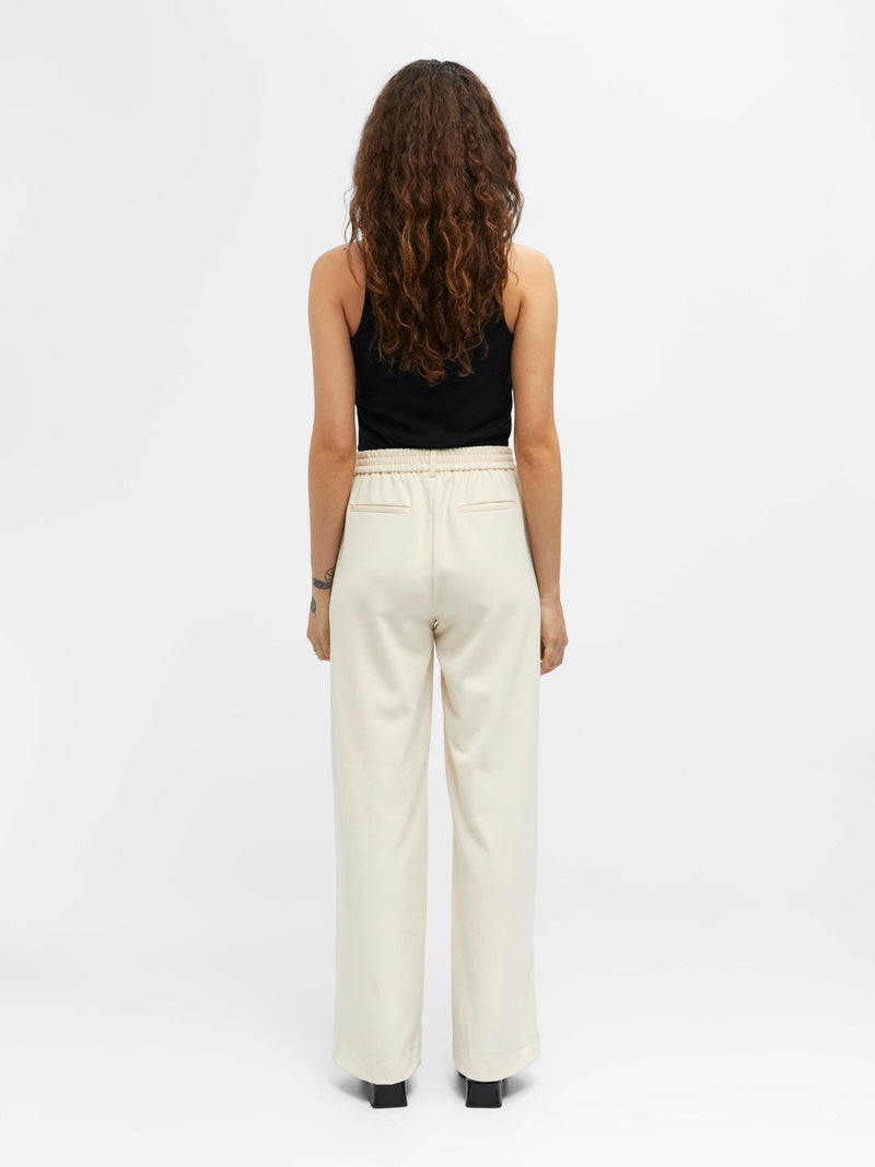Object Lisa housut - luonnonvalkoinen - leveät lahkeet - naisten alaosat - Naisten vaatteet - IHANA Store - lifestylemyymälä