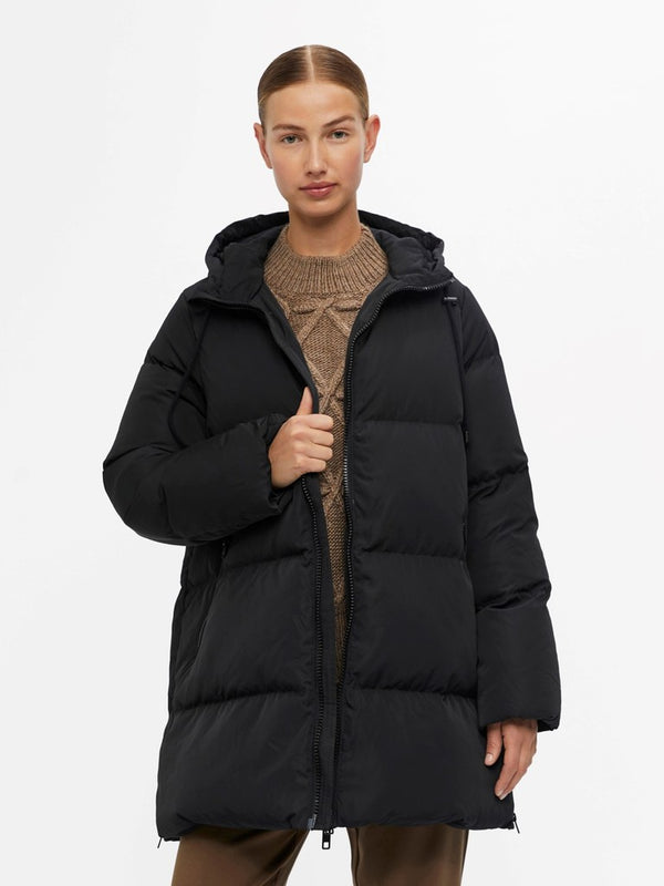 Object Louise untuvatakki - musta - naisten puolipitkät talvitakit - Naisten takit - muoti - IHANA Store - lifestylemyymälä