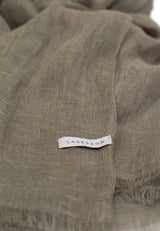 Lasessor Paola pellavahuivi - oliivi - naisten asusteet ja vaatteet - IHANA Store - lifestylemyymälä