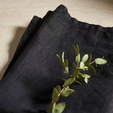 Piironki pellavapyyhe - musta - keittiöpyyhkeet - koti - sisustus