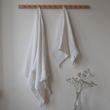 piironki saimaa pyyhe - valkoinen - vohvelipyyhe - sisustustekstiilit