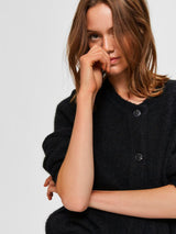 Selected Femme lulu neuletakki lyhyt - musta - yläosat - neuleet ja neuletakit - vaatteet - IHANA Store - lifestyle