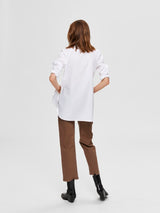 Selected Femme Fori paitapusero - valkoinen - naisten vaatteet - yläosa - kauluspaita - IHANA Store