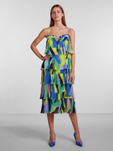 YAS Pimo mekko - frillahelmainen mekko - kuvioitu - juhlamekko - naisten vaatteet - IHANA Store - lifestylemyymälä