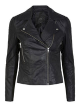 YAS Sophie nahkatakki - musta - ohuet takit - naisten takit - naisten nahkatakit - vaatteet - muoti - lifestyle - IHANA Store