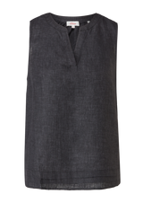 s.Oliver pellavatoppi - musta - hihaton paita - naisten vaatteet - IHANA Store - lifestylemyymälä