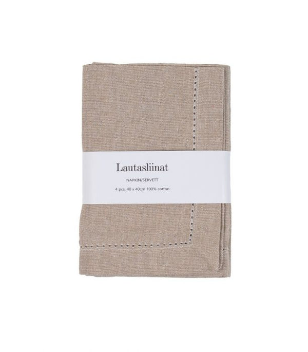 Amanda B. lautasliina - beige - puuvillalautasliina - kodin sisustus - kattaus - lifestyle - IHANA Store