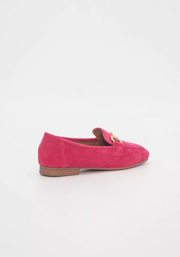 Duffy loaferit - fuksia - koristeketju - kangaskengät - naisten kengät - IHANA Store - lifestylemyymälä - verkkokauppa