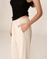 Grace & Mila Picasso housut - kitti - beige - leveälahkeiset housut - naisten vaatteet - muoti - pukeutuminen - lifestyle - IHANA Store - kotimainen verkkokauppa