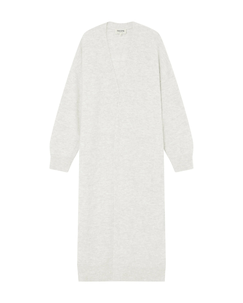 Grace & Mila Santiago neuletakki - luonnonvalkoinen - pitkät neuletakit - naisten muoti - lifestyle - IHANA Store