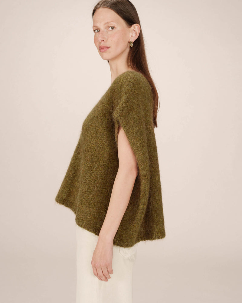Grace & Mila Savant neuletakki - vihrea - neuletakit - lyhythihaiset neuletakit - neuleliivit - alpakkasekoite - naisten muoti - lifestyle- IHANA Store