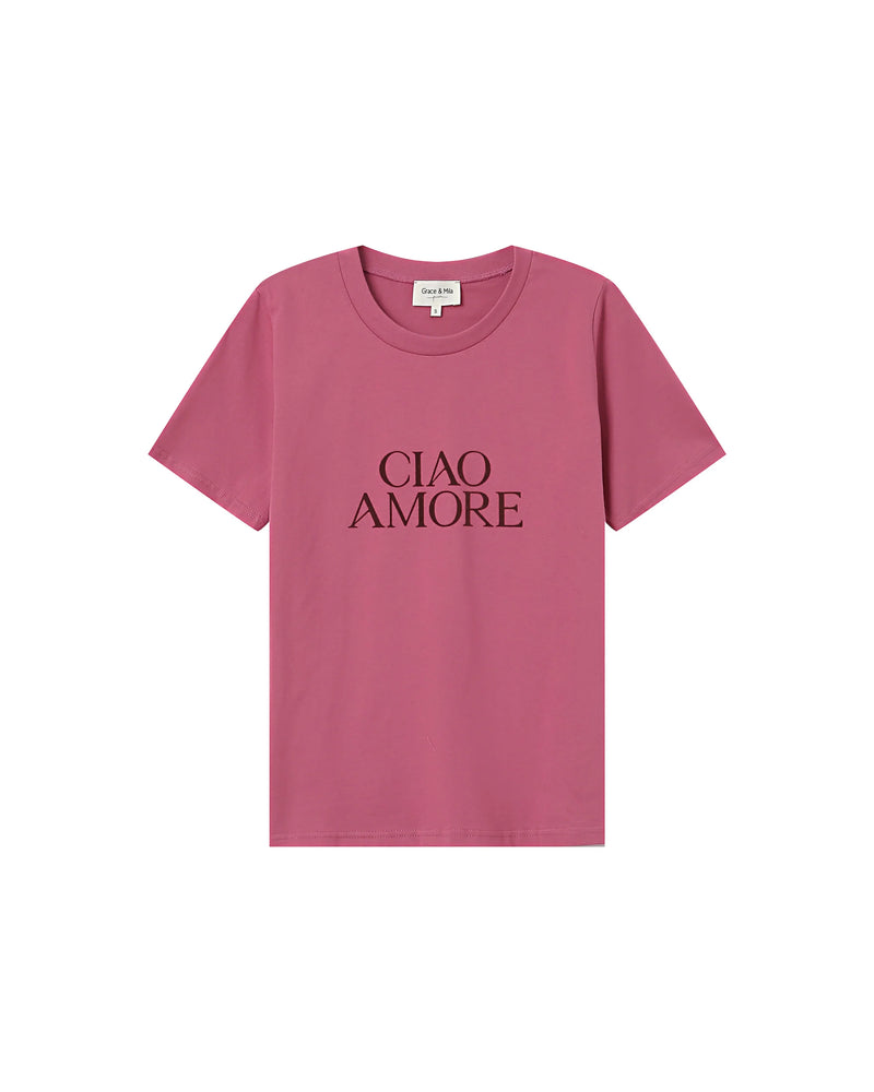 Grace & Mila Soft t-paita - marjapuuron punainen - printti t-paidat - naisten muoti - lifestyle - IHANA Store