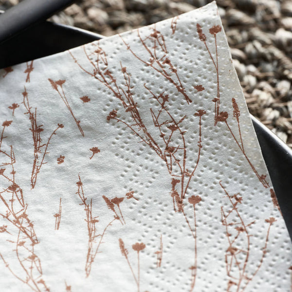 House Doctor lautasliina Meadow - valkoinen - kuvioitu - keittiö - koti - kattaus - paperiservetti - IHANA Store - lifestylemyymälä - verkkokauppa