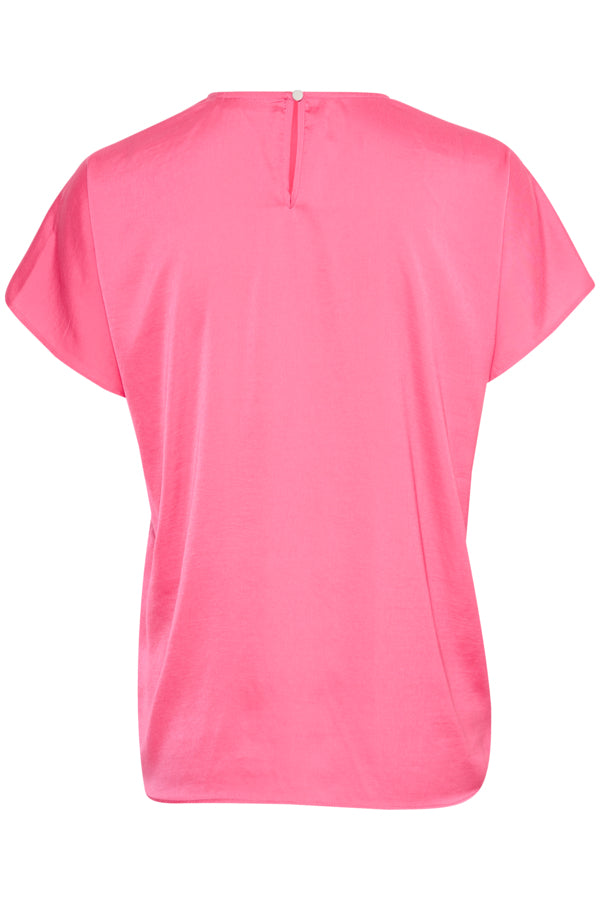 InWear Rindal - fuksia - lyhythihainen paita - v-aukkoinen pusero - naisten vaatteet - iHANA Store - lifestylemyymälä - verkkokauppa