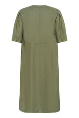 InWear Ellie mekko - vihreä - tunikamekko - pellavamekko - v-aukkoinen mekko - naisten vaatteet - muoti - lifestyle - IHANA Store - kotimainen verkkokauppa