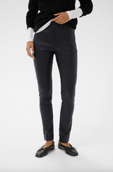 InWear Luella nahkahousut - musta - nahkahousut - kapealahkeiset housut -naisten muoti - lifestylemyymälä - IHANA Store