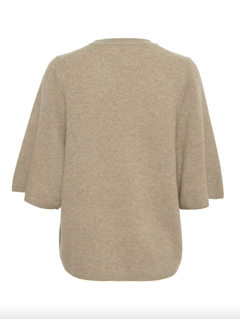 InWear Monika neule - villaneule - vajaamittaiset hihat - beige - naisten vaatteet - IHANA Store 