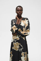 InWear Olive kietaisumekko - musta kuvioitu - naisten juhlavaatteet - muoti - lifestyle - IHANA Store - kotimainen verkkokauppa