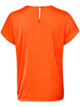 InWear Rindal pusero - oranssi - lyhytihihainen paita - v-aukkoinen - naisten vaatteet - IHANA Store 