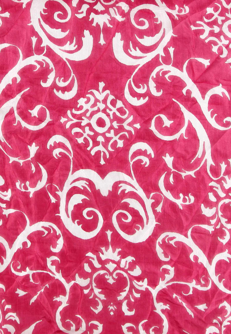 Lasessor Greta silkkituubihuivi - vadelmanpunainen kuvioitu - naisten asusteet - huivit - IHANA Store - llifestylemyymälä