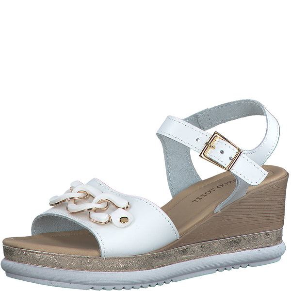 Marco Tozzi sandalait - kiilakorkosandaalit - naisten pukeutuminen - kesäkengät - valkoiset - IHANA Store - lifestylemyymälä