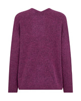 Mos mosh Thora neulepusero - purple - v-aukkoinen neule - naisten vaatteet - IHANA Store - lifestylemyymälä