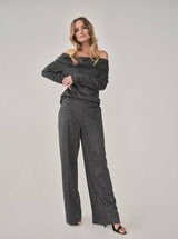 Mos Mosh Zimu  Glam housut - silver - musta - alaosat - naisten vaatteet - IHANA Store - lifestylemyymälä