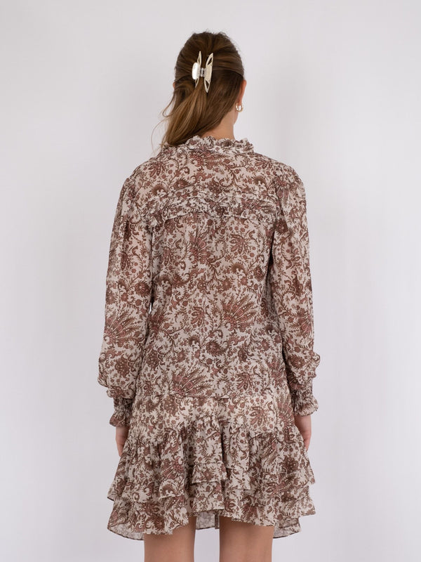 Neo Noir Rhia pusero - ruskea kuvioitu - yläosat - naisten vaatteet - muoti - IHANA Store - lifestylemyymälä