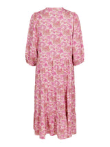 Neo Noir Robyn mekko - pinkki - kuvioitu - viskoosi - frillamekot - midimekko - naisten vaatteet - IHANA Store - lifestylemyymälä