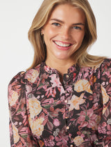 Neo Noir Aberto mekko -  musta kukkakuvioitu - frillamekko - naisten vaatteet - muoti - kukkamekot - lifetsyle - IHANA Store - kotimainen verkkokauppa