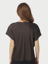 Neo Noir Annabeth pusero - ruskea - naisten muoti - paidat - vesiputouskaulus - muoti - lifestyle - IHANA Store - kotimainen verkkokaupppa