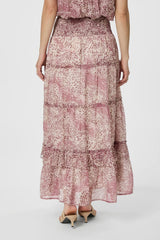 Neo Noir Todo hame - sifonkihame - maksihame - kuvioitu - roosa kuvioitu - naisten vaatteet - IHANA Store - lifestylemyymälä