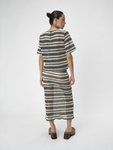 Object Arthine paita - neulospaita - mustavalkoinen - lyhythihainen paita - naisten vaatteet - IHANA Store