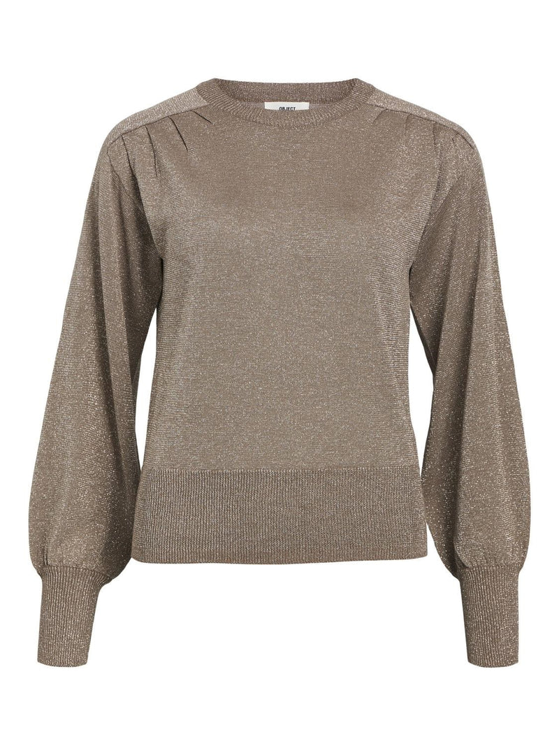Object Elbur neulepusero - taupe - villaton neule - yläosat - naisten vaatteet - IHANA Store - lifestylemyymälä