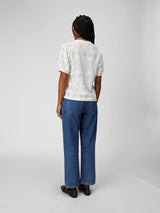 Object Feodora t-paita - valkoinen - pitsipaita - naisten vaatteet - lyhythihainen pusero - IHANA Store