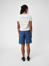 Object Feodora t-paita - valkoinen - pitsipaita - naisten vaatteet - lyhythihainen pusero - muoti - IHANA Store - lifestyle - verkkokauppa