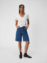Object Feodora t-paita - valkoinen - pitsipaita - naisten vaatteet - lyhythihainen pusero - muoti - IHANA Store - lifestyle - verkkokauppa
