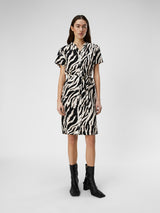 Object Jacira mekko - kuvioitu - musta - beige - mekot - naisten vaatteet - muoti - IHANA Store - lifestylemyymälä - verkkokauppa