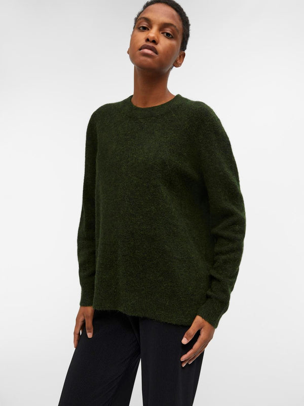 Object Jellie neule - vihreä - o-aukkoinen neulepusero - naisten yläosat - vaatteet - IHANA Store - naisten vaateliike