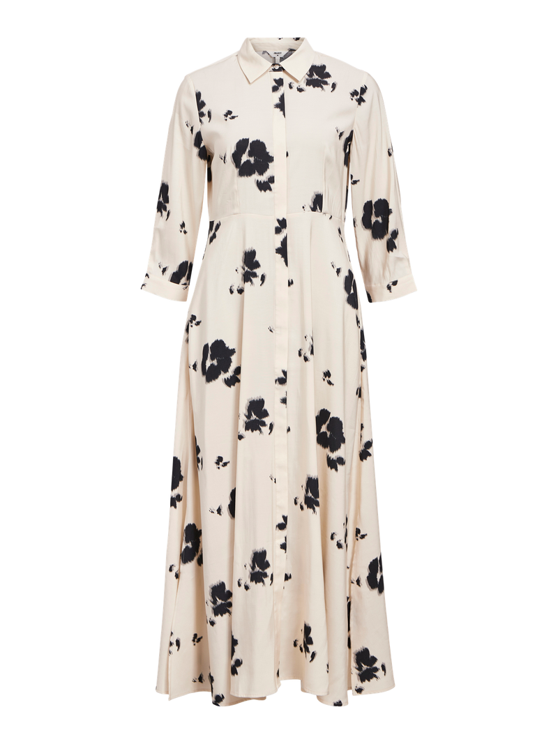 Object Jenni mekko - musta-valko kuvioitu - kukkamekko - naisten muoti - mekot - IHANA Store - lifestylemyymälä - verkkokauppa