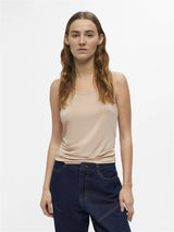 Object Leena tanktoppi - beige - alustoppi - naisten vaatteet - muoti - IHANA Store - lifestylemyymälä