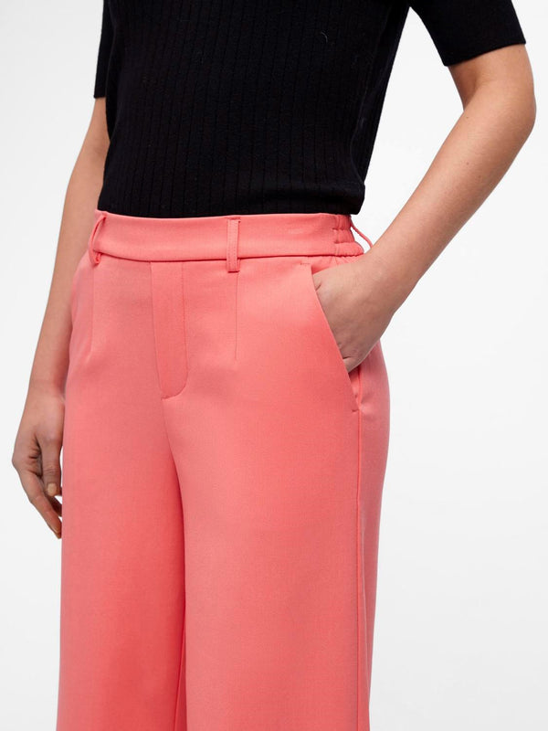 Object Lisa housut - leveälahkeiset - naisten housut - persikan sävyinen - naisten vaatteet - IHANA Store 