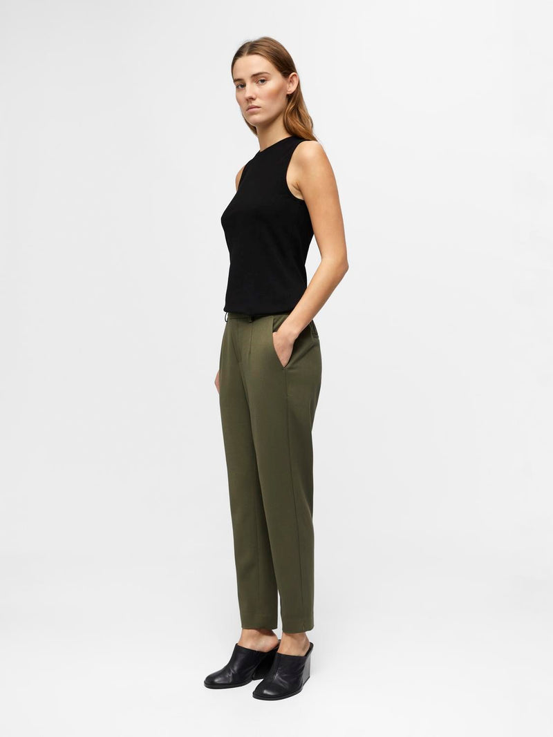 Object Lisa Slim housut - vihreä - vajaamittaiset housut - alaosat - IHANA Store - lifestylemyymälä